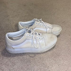 True White Old Skool Vans